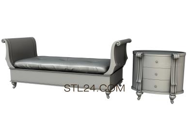 Set of furniture (KMB_0019-02) 3D models for cnc